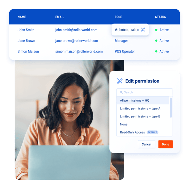 Customize staff permissions for different roles