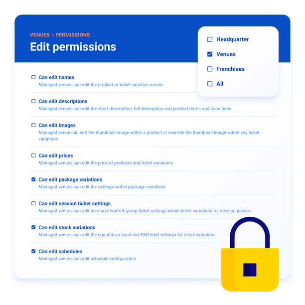 HQ permissions and settings
