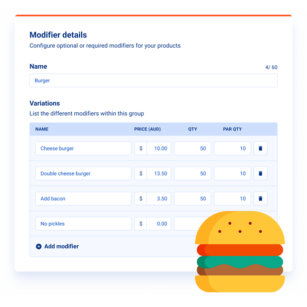 Product modifiers