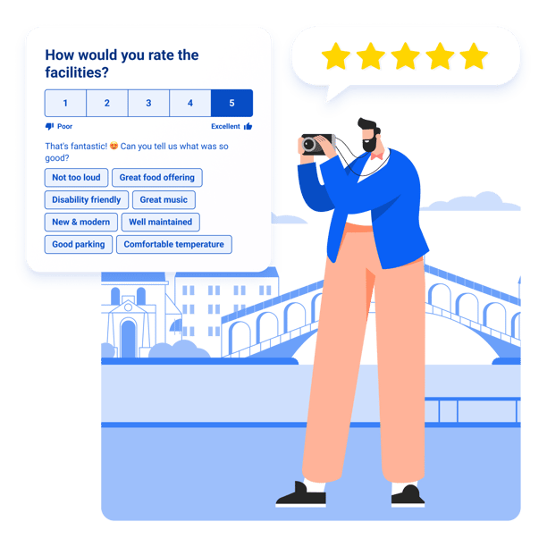Automatically send visitors a feedback survey