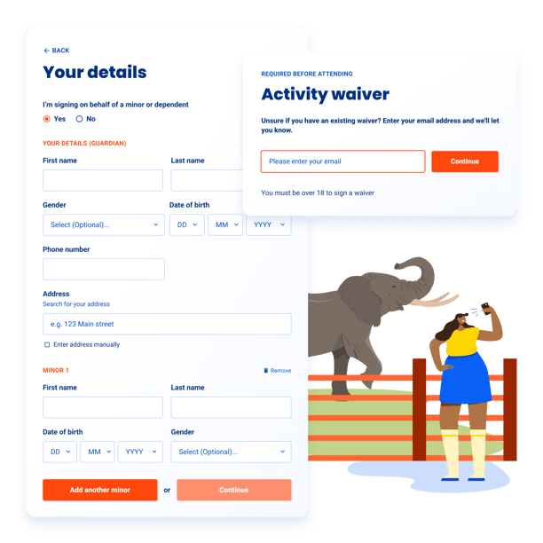 Save time by allowing visitors to sign a waiver in advance