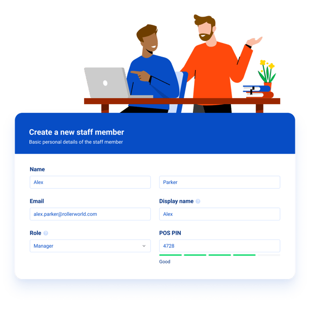 Easy onboarding with new staff setup