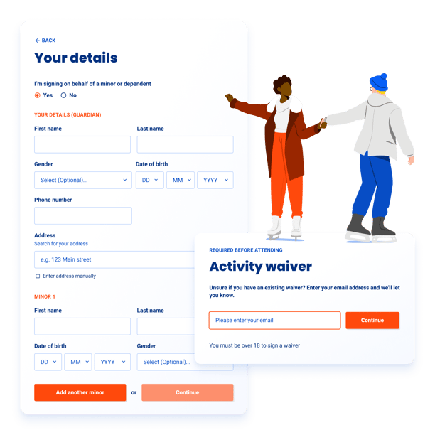 Signing a digital waiver