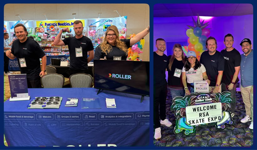The ROLLER team celebrating the skating community at Sk8 Expo 2025