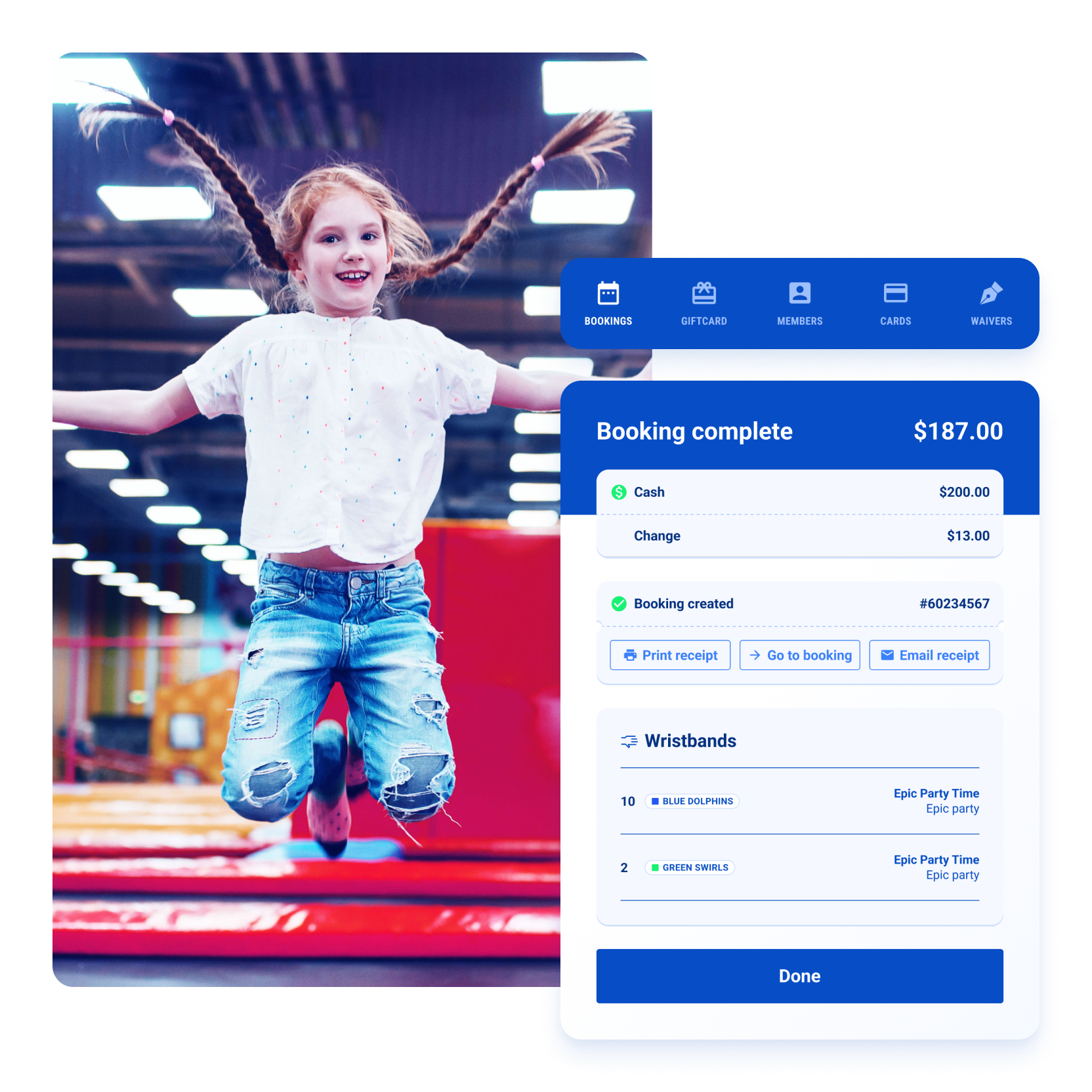 Booking detail UI shot