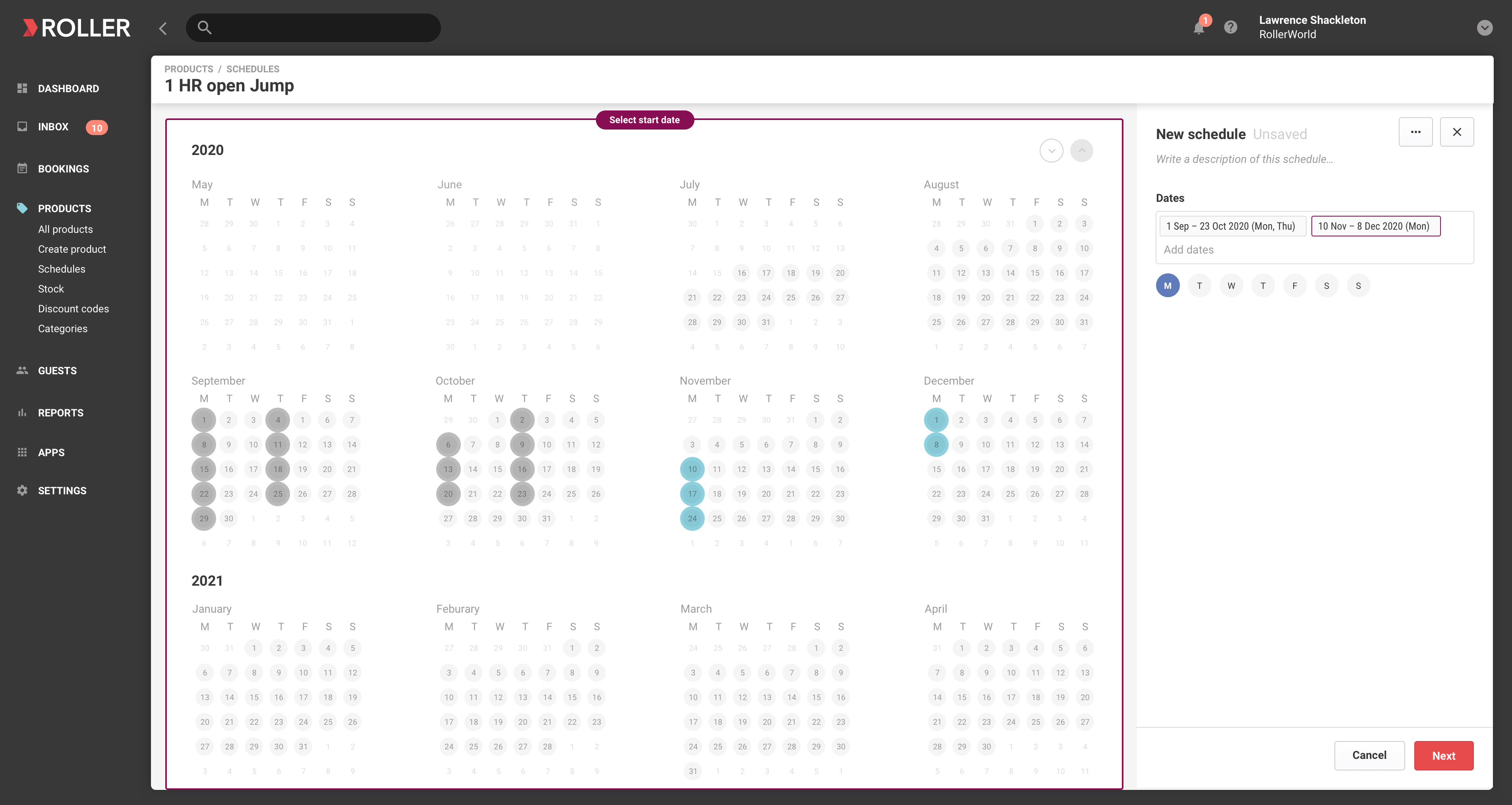 Create schedule 11@2x