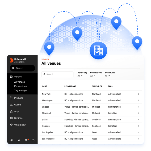 HQ accounts in Venue Manager HQ accounts in Venue Manager