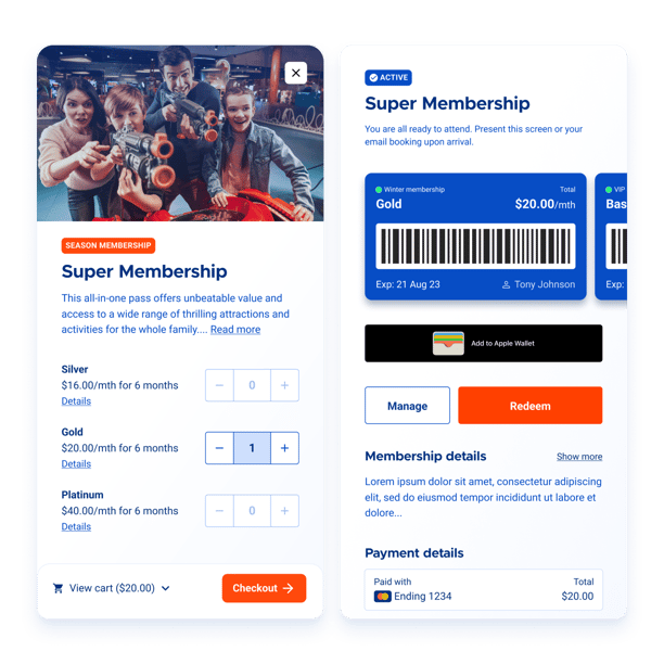 Membership checkout