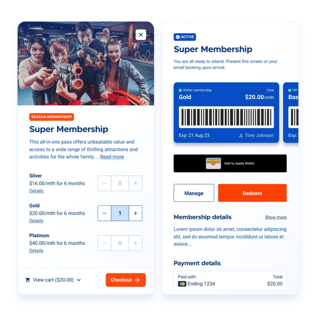 Membership checkout