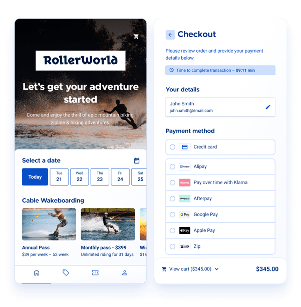 Online ticketing features