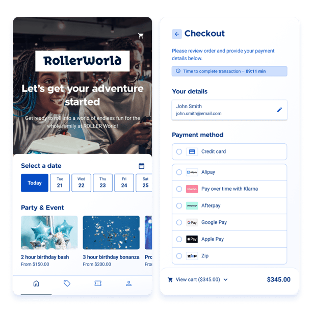 Party booking and checkout-1