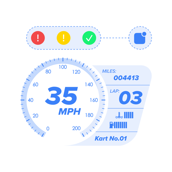 Easily keep track of kart maintenance