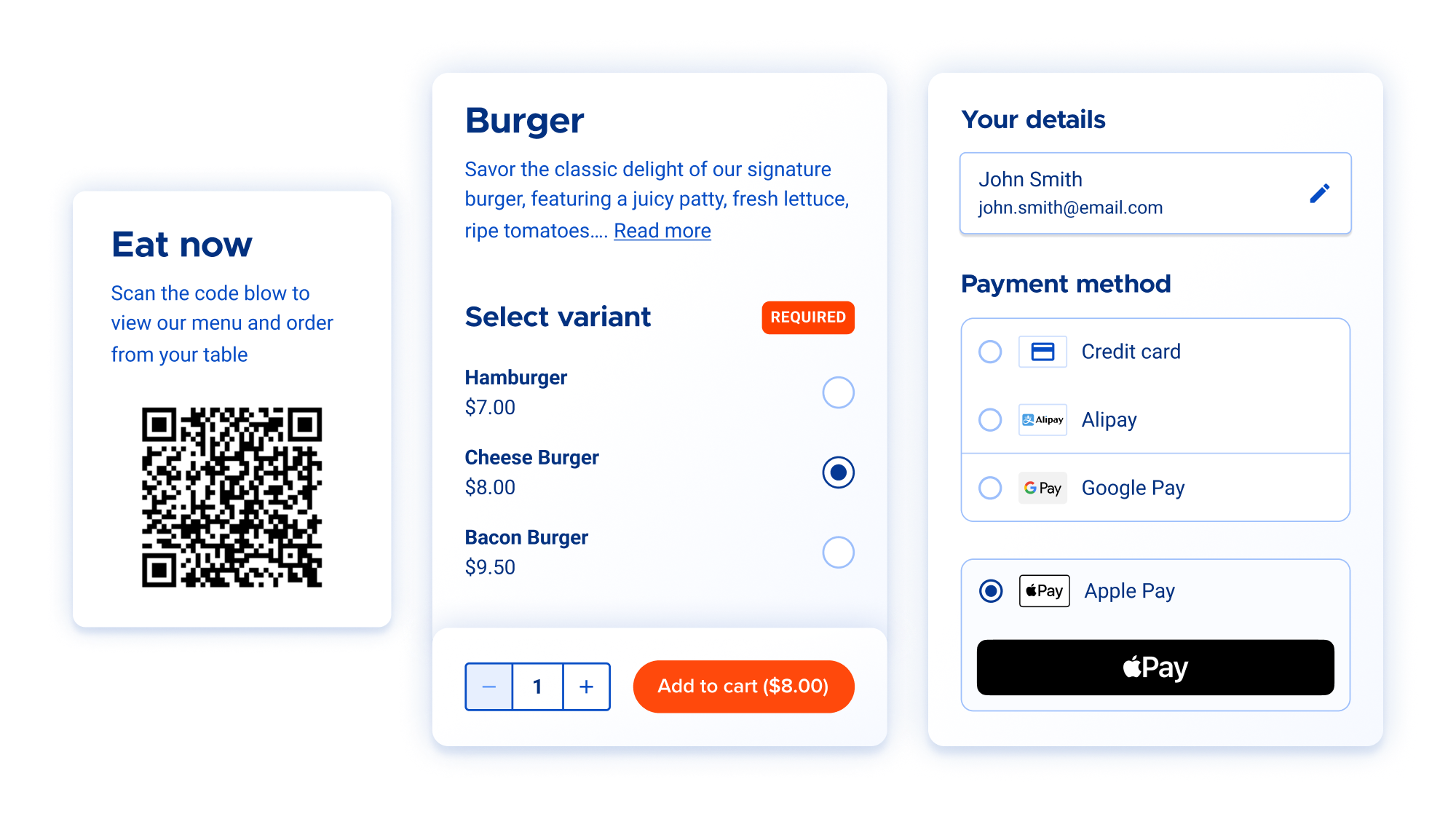 Scan. Order. Pay. Scan. Order. Pay.