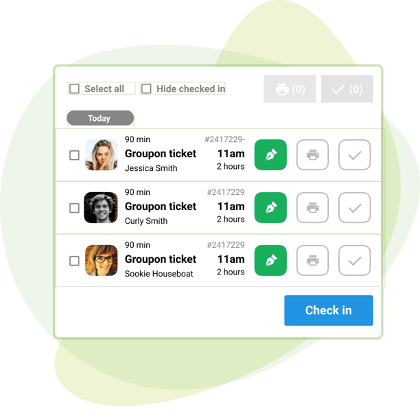 Groupon check in