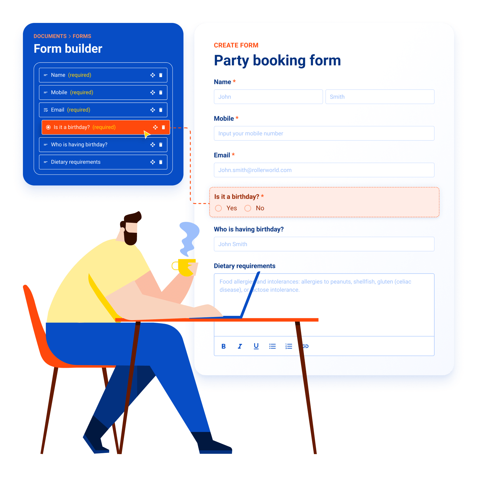 drag and drop form builder