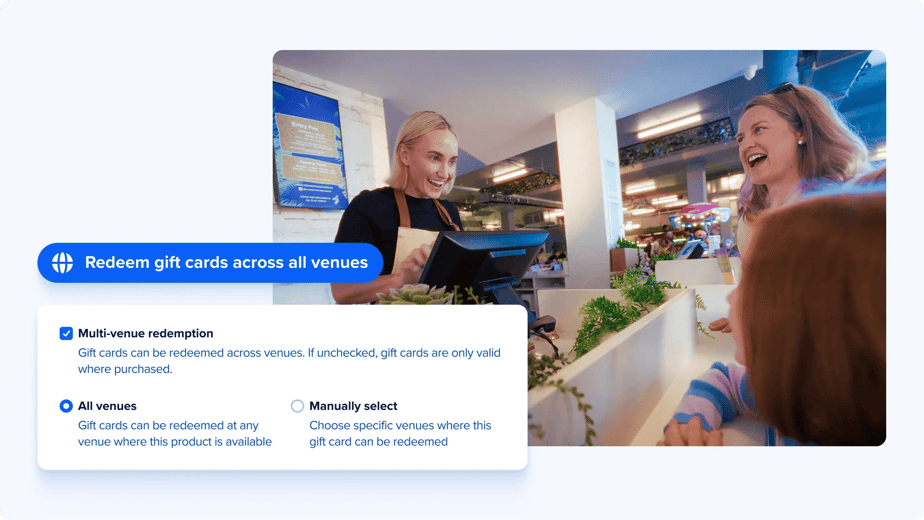 Manage gift cards across your venues