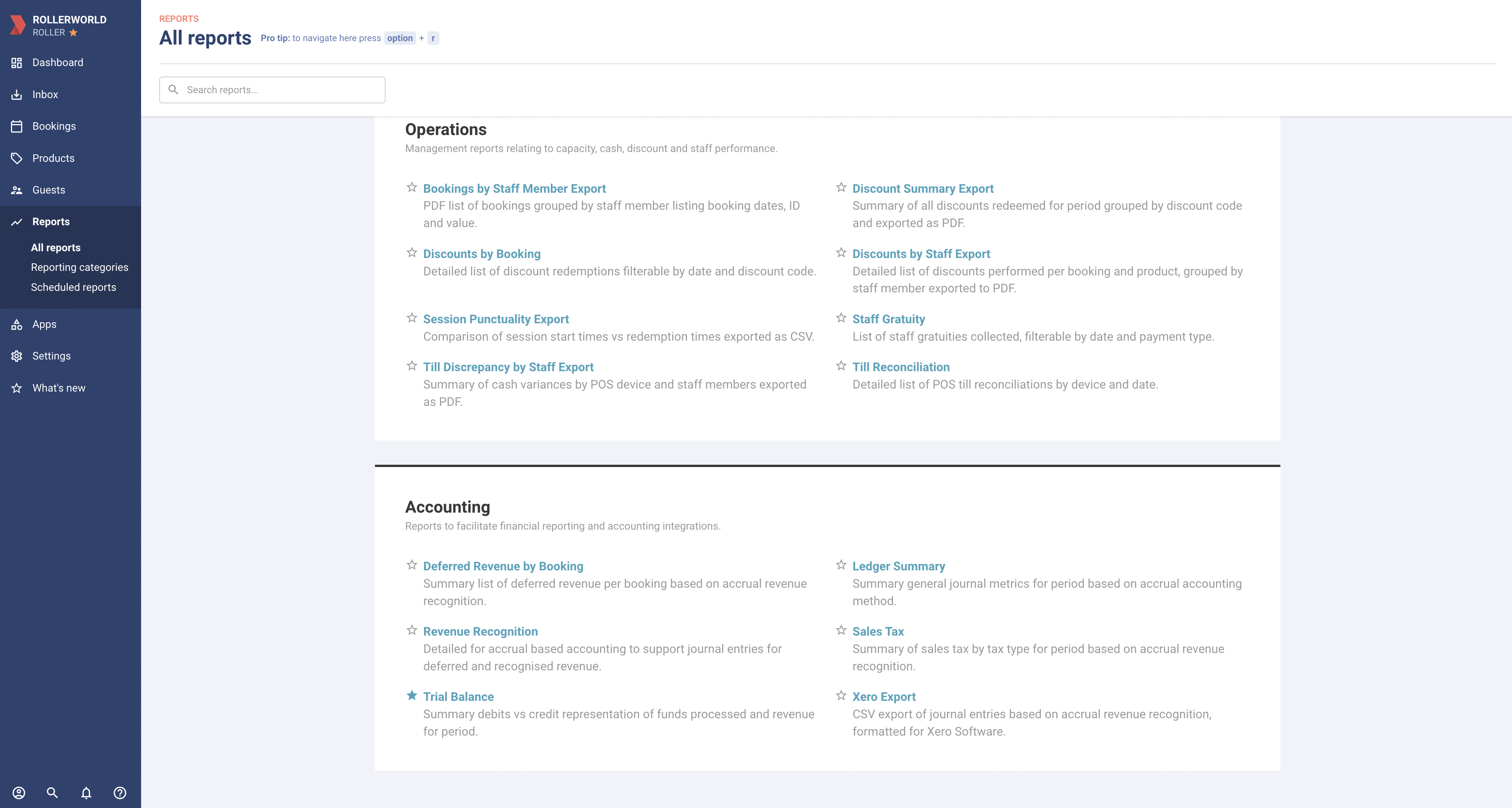 Salesforce reporting vs ROLLER report: Accrual report