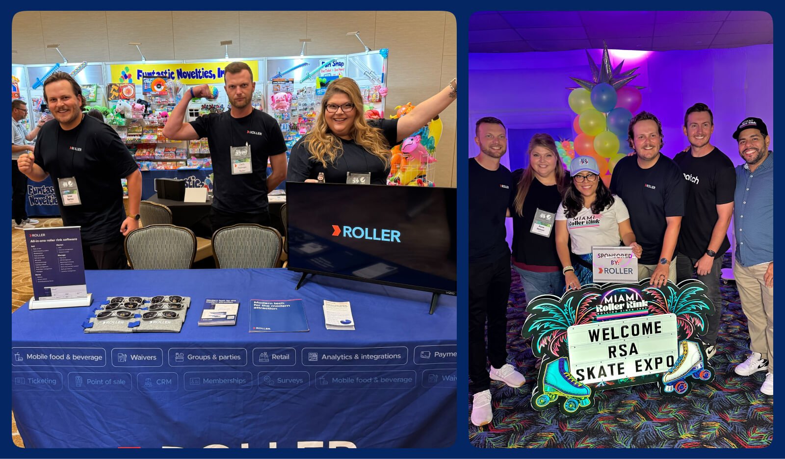 The ROLLER team celebrating the skating community at Sk8 Expo 2025