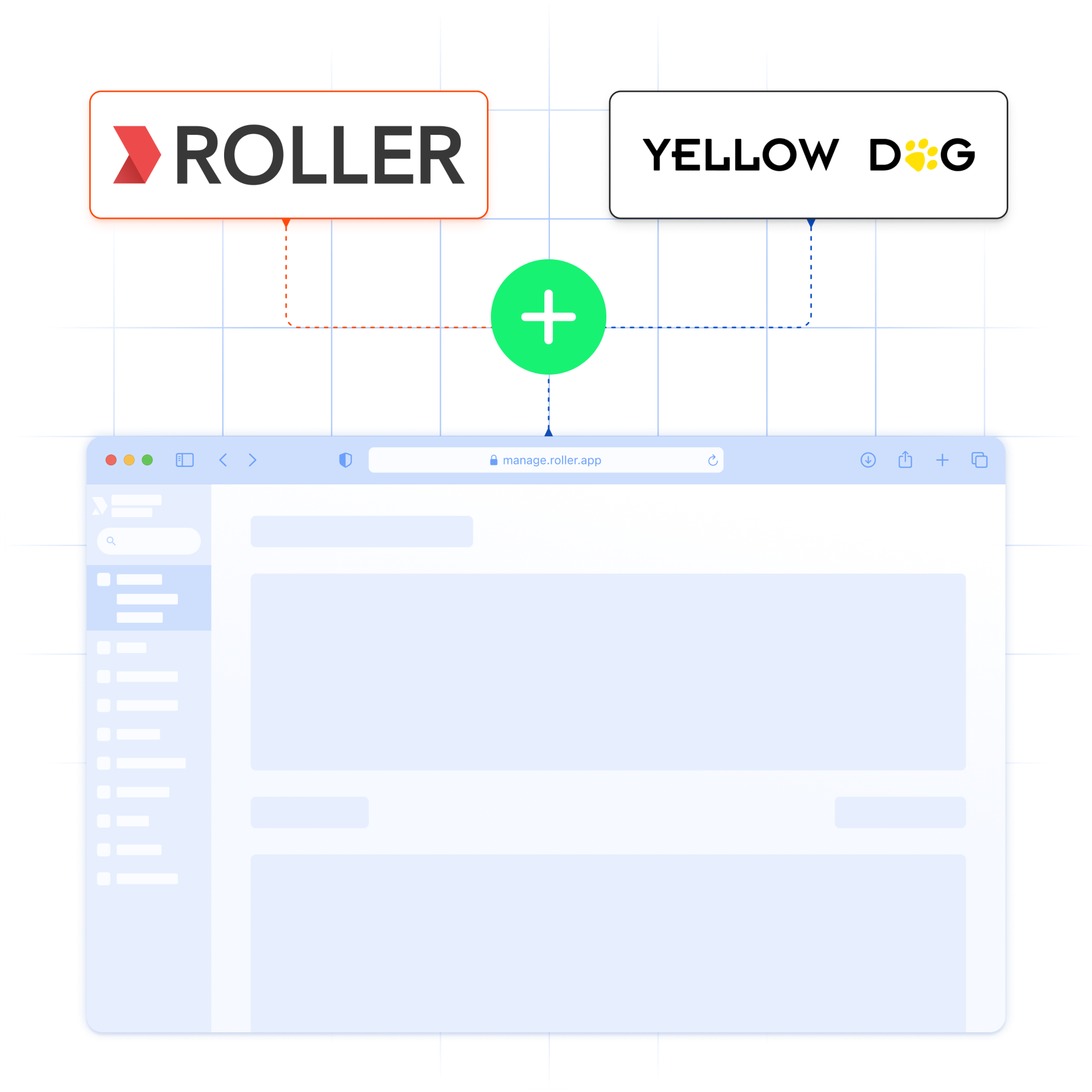 ROLLER & Yellow dog