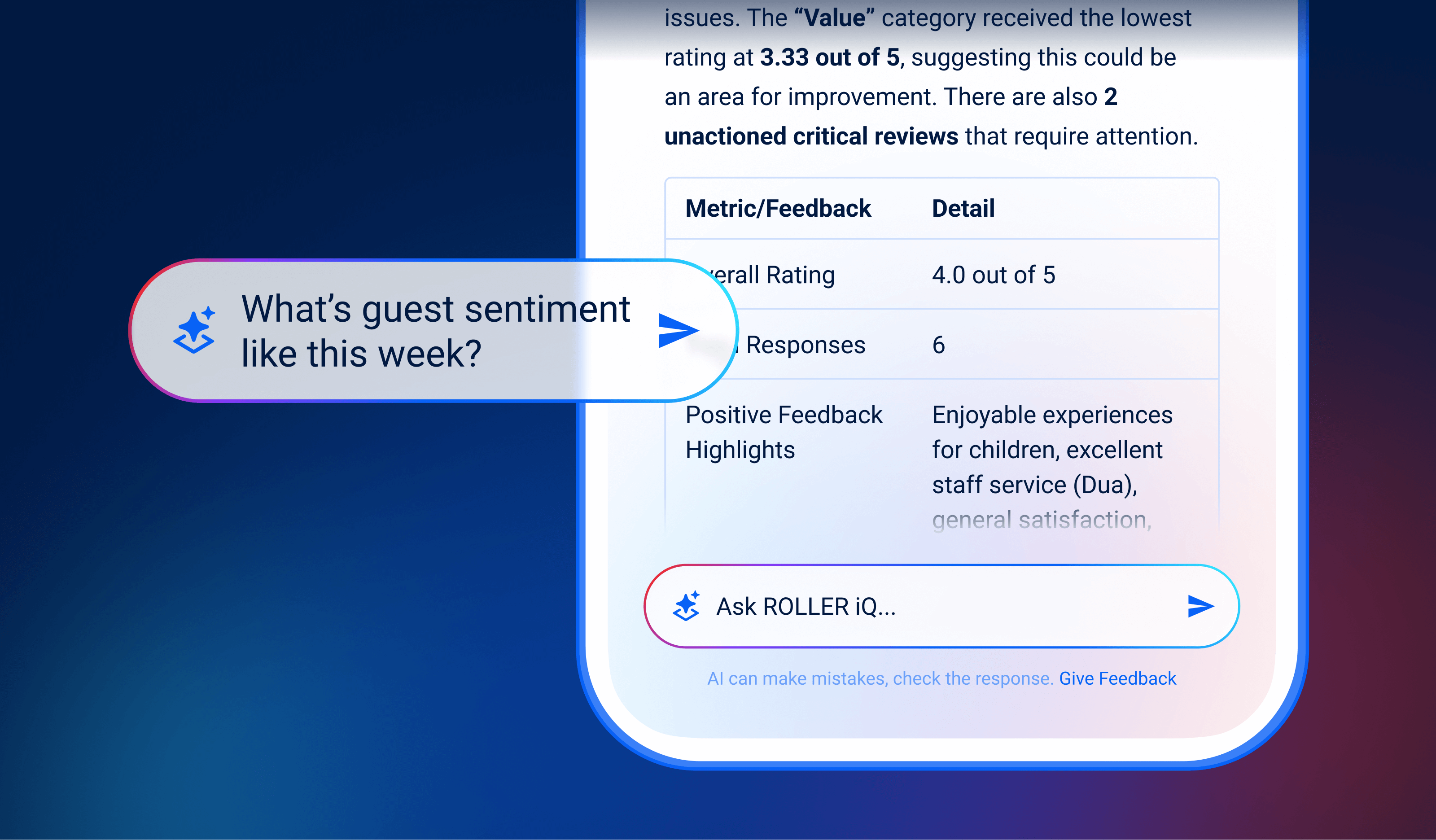 ROLLER iQ guest survey trends in action 