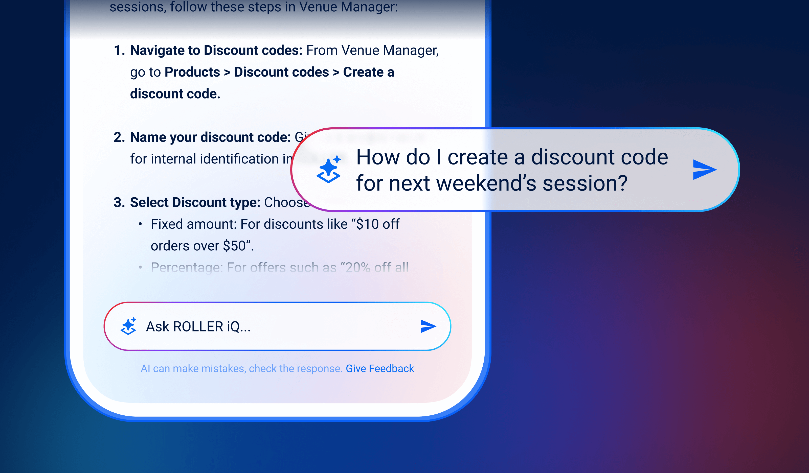 ROLLER iQ product support in action 