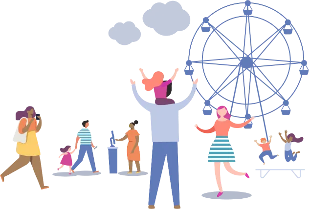 People enjoying their experience